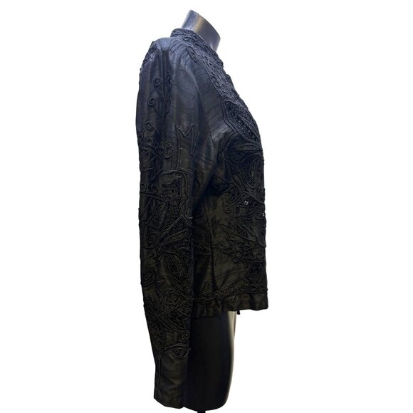 Sandy Starkman Embellished Black Jacket M - Picture 3 of 7